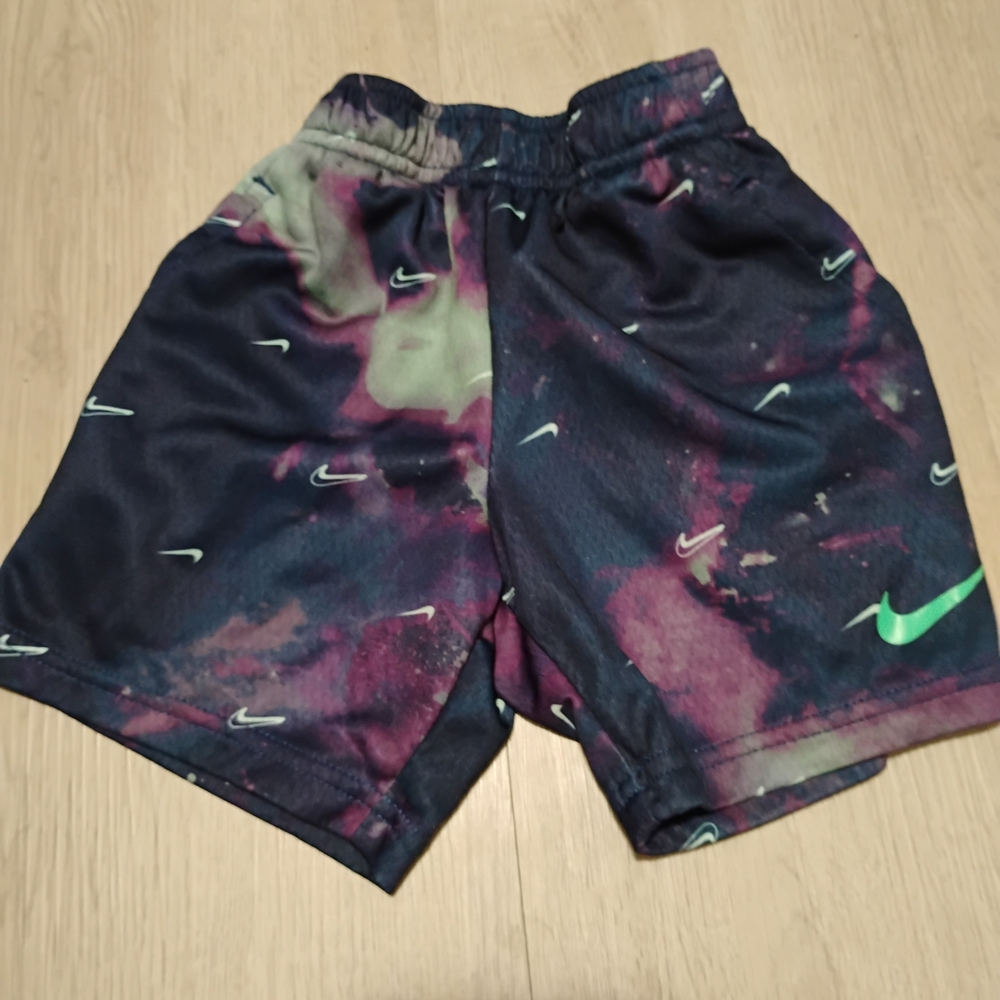 Nike Kids' Black and Purple Shorts